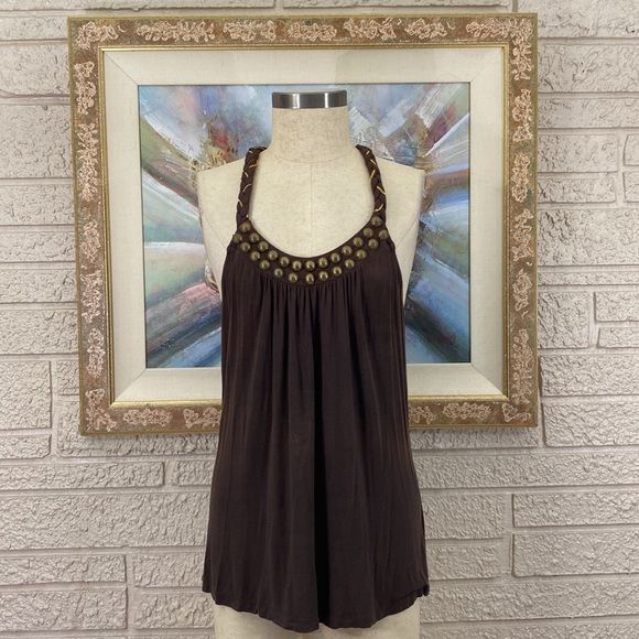 🌹Cable & Gauge Braided Strap Halter Top - Picture 6 of 12